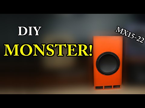 This 15" MONSTER SUBWOOFER will shake your house!  Insane Bass!!! DIY Home Subwoofer Build MX15-22