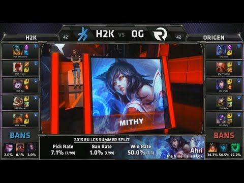 OG vs H2K Game 1 Highlights - ORIGEN vs H2K GAMING - SEMIFINAL EU LCS SUMMER 2015 PLAYOFFS