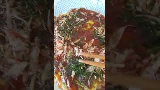 山際大志郞に捧げるお好み焼き #shorts #まろやか羅刹ご飯 #もぐもぐタイム