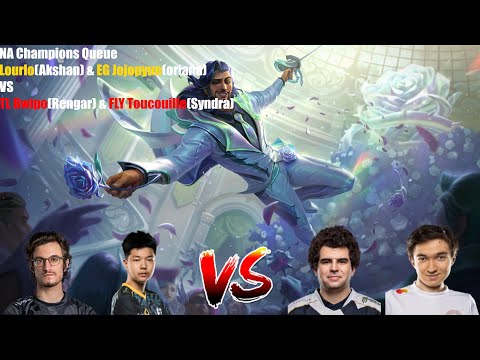 NA Champions Queue- Lourlo(Akshan) & EG Jojopyun(Oriana)VS TL Bwipo(Rengar) & FLY Toucouille(Syndra)