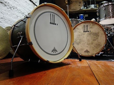 Doble r  bass drum 20x15 Hand hammered steel shell
