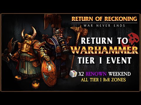 Get Double Renown in Tier 1 Zones in Warhammer Online: Return of Reckoning's Weekend Event