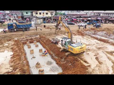 Pile Cutting Process...Julius Berger Nigeria Plc