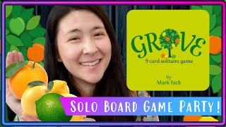 Grove | Solo Board Game PaRTy!!! (Playthrough and Review/ Tutorial, yup!) 🍊🍋🍐