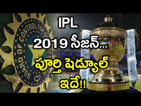 IPL 2019 Full Schedule,Date,Time Of All 56 League Matches | Oneindia Telugu