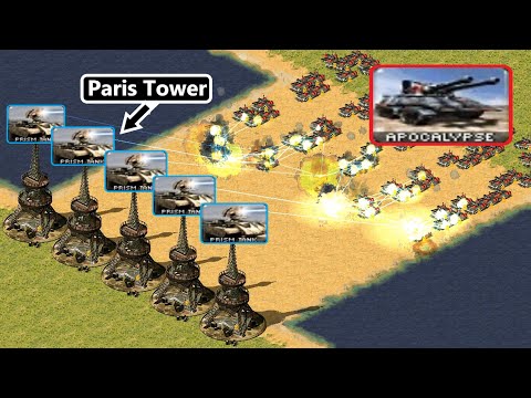 5 Prism Paris Towers vs 100 Apocalypses - Red Alert 2