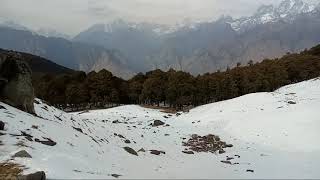 preview picture of video 'Auli top view in December#awesome'