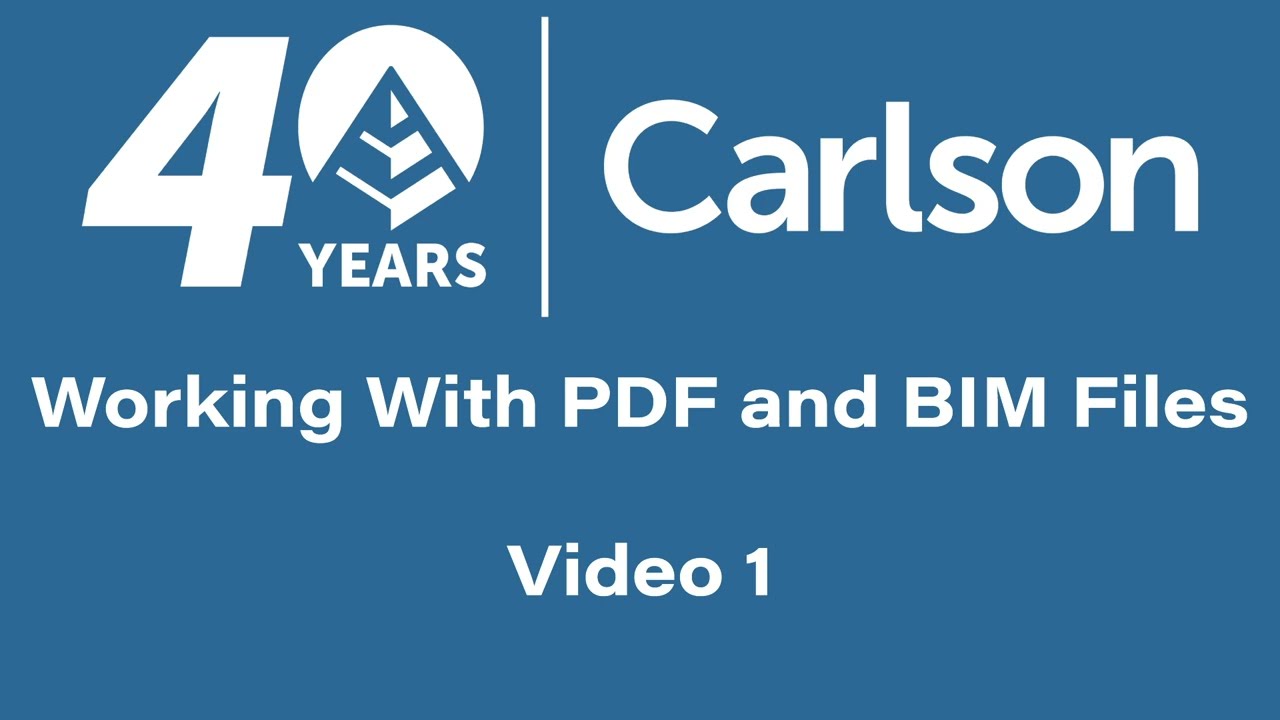 Working With PDF and BIM Files – Part 1