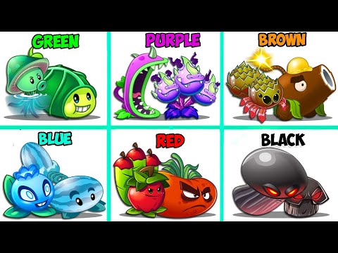 Random 20 Pair Team COLOR Plants Battlez - Who Will Win? - Pvz 2 Team Plant vs team Plant