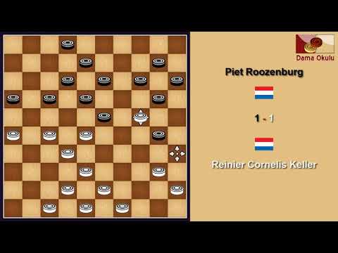 Reinier Cornelis Keller (NED) - Piet Roozenburg (NED). World Championship in Draughts. 1956.