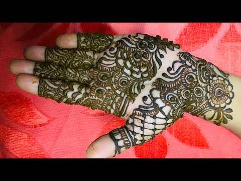 Beautiful henna design😍| mehndi design for front hand|| henna design| mehndi design| basic henna✨