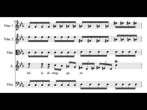 Qual Turbine che Scende (Germanico in Germania - N. Porpora) Score Animation