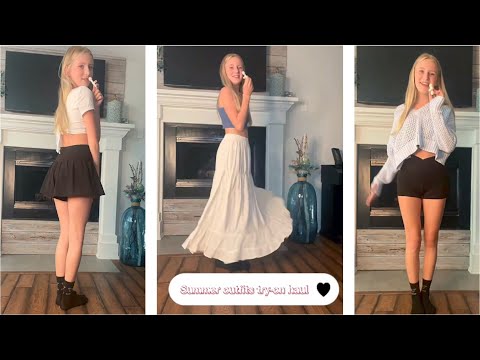 Fav summer outfits tryon haul!!🩵 #shoppinghaul #tryon #haul
