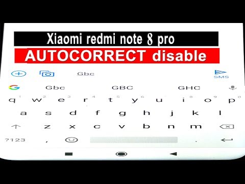 xiaomi redmi note 8 pro how to disable autocorrect