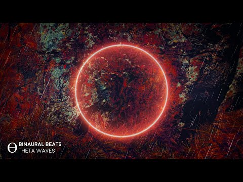 CALM MIND 🧡 [Fall Asleep Fast] "Rain on the Rocks" Binaural Beats Sleep Music