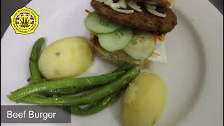 Beef Burger & Banana Pancake