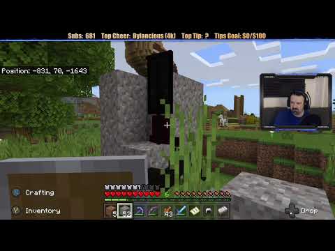 Minecraft "Chill Stream" Jan. 6, 2020 pt1 - New Armor, Bee Fun, Fishing and More