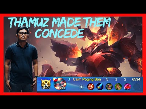 MOBILE LEGENDS INCREDIBLE THAMUZ 2020 UNSTOPPABLE GAMEPLAY AND BEST BUILD ITEMS | RANK GAME THAMUZ