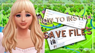 How To Install Sims 4 Save Files!!! Get Your Downloaded Save File Into Your Game! | Sims 4 Tutorials