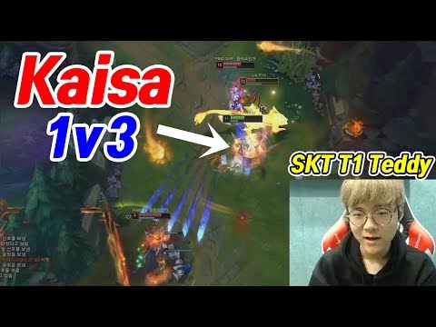 [Korea Kaisa] This is Why skt teddy is God of adc! 1v3 kiting