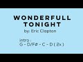 Wonderful Tonight - Lyrics with Chords
