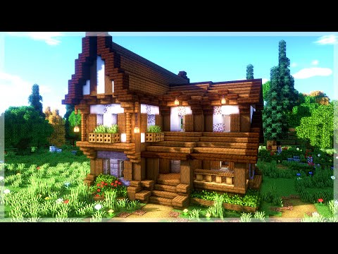 BlueNerd - Minecraft: How to Build a Medieval Cabin House (Tutorial)