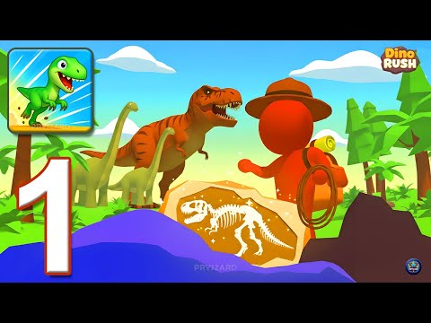 Dino Rush: Build Kingdom - Gameplay Walkthrough Part 1 - Dinosaur Park Adventure (iOS, Android)