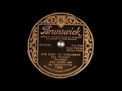 1935 Hal Kemp - It’s Easy To Remember (Skinny Ennis , Vocal)