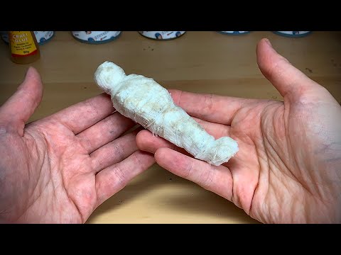 How To Make a Halloween Mummy Decoration Using Recycled Materials, School Craft