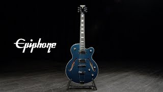 Video thumbnail for Epiphone Uptown Kat ES, Sapphire Blue Metallic | Gear4music demo by Gear4music Guitars