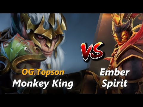 Topson mid Monkey King vs Ember Spirit | First 10 minutes