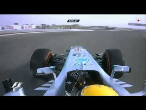 F1 Bahrain GP 2013 - Onboard Hard Battle Between Hamilton and Webber