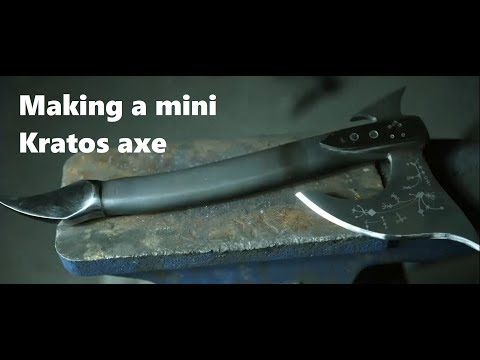 Making a mini Kratos Axe - God of war - blacksmithing