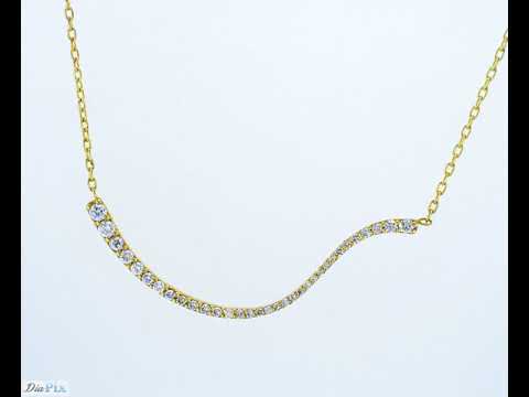 HH Jewelry - 1172 Yellow gold pendant set with 2 47 carat of round brilliant diamonds