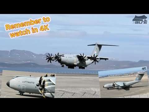 German Air Force Airbus A400M Atlas landing in Nuuk