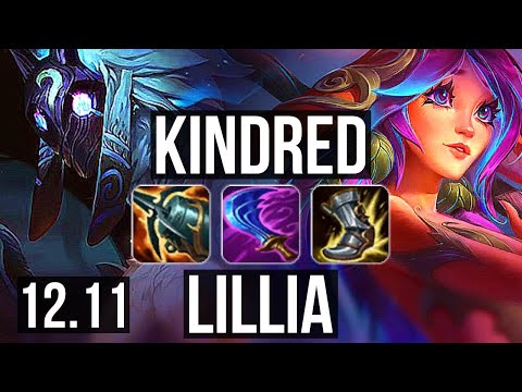 KINDRED vs LILLIA (JNG) | 6/0/5, 75% winrate, Dominating | NA Challenger | 12.11