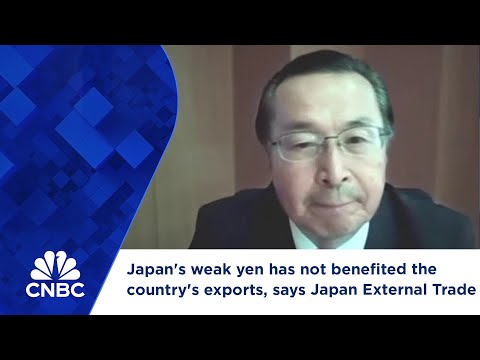 Japan's weak yen has not benefited the country's exports, says Japan External Trade Organization