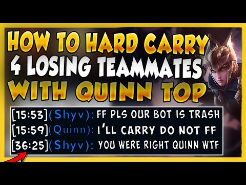 HOW TO CARRY YOUR LOSING TEAM WITH QUINN TOP (THIS IS MY BEST SEASON 10 CARRY!) - League of Legends