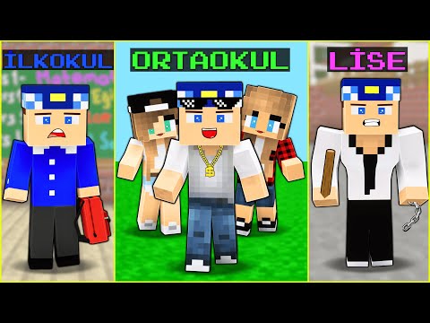 KEREM COMMISSIONER'S LIFE | PRIMARY SCHOOL - MIDDLE SCHOOL - HIGH SCHOOL 😱 - Minecraft