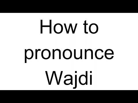 How to Pronounce Wajdi (Arabic)