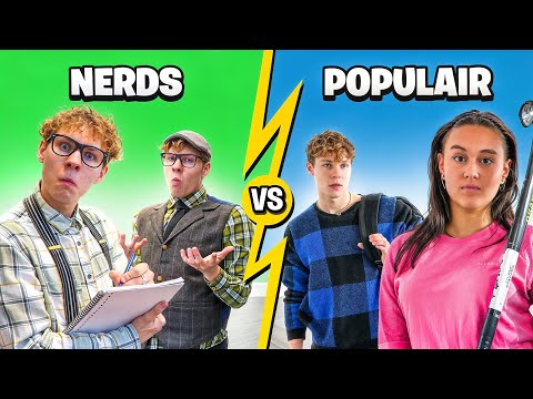 Nerds VS Populaire Kids na School 🏫📚