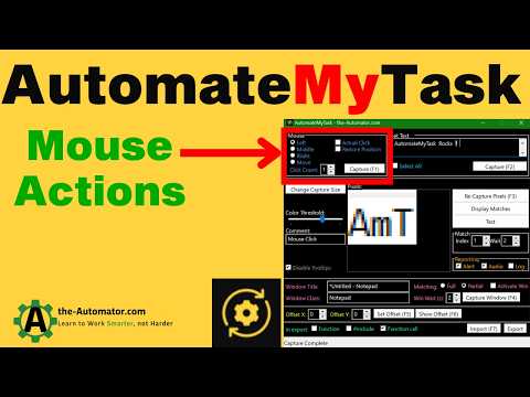 AutomateMyTask Tutorial #1 Performing Mouse Actions