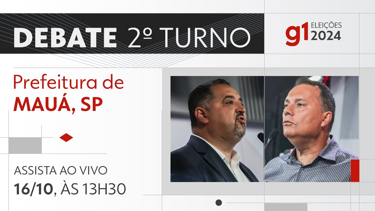 Debate 2º turno para prefeito de Mauá, SP - ASSISTA AO VIVO - DIA 16/10