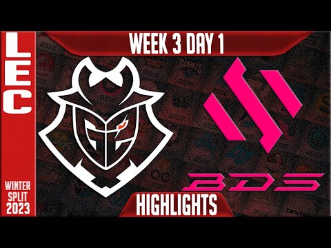 G2 vs BDS Highlights | LEC Winter 2023 W3D1 | G2 Esports vs Team BDS