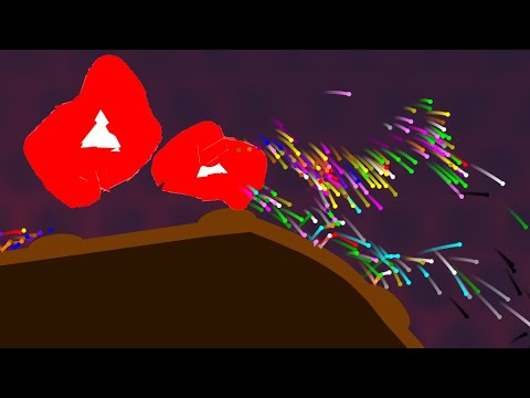 marble  race - Death if touched  - Escape From Youtube Soft Blocks  - Survival in Algodoo