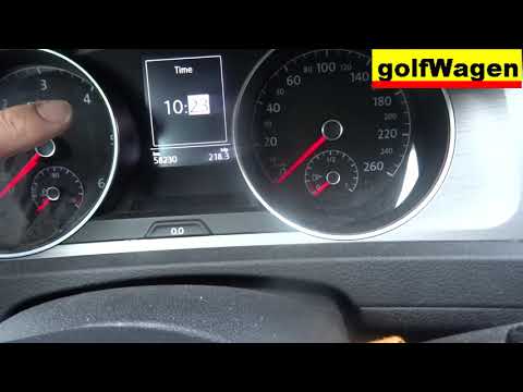 How to set time on VW Golf 7 clock set on instrument cluster