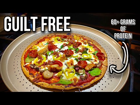9 Topping Healthy Pizza Under 1000 calories!