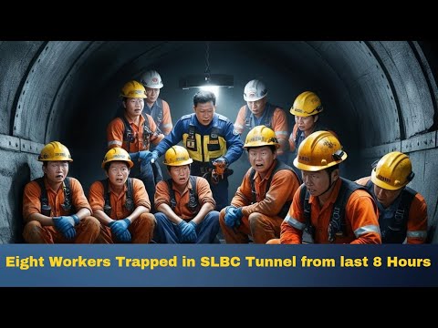 Eight Workers #Trapped in #SLBC Tunnel from last 8 Hours | #SLBCRescueOperation