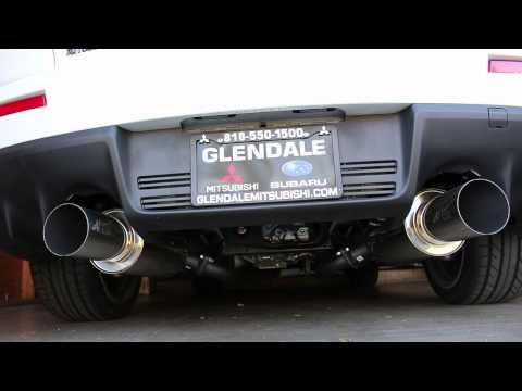 HKS Hi-Power dual exhaust - 2014 EVO X GSR - cold start