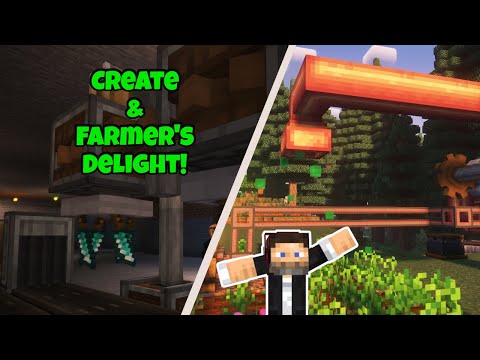 Create Mod and Farmer's Delight together with Create Slice & Dice - Jangro's Modded Minecraft #4